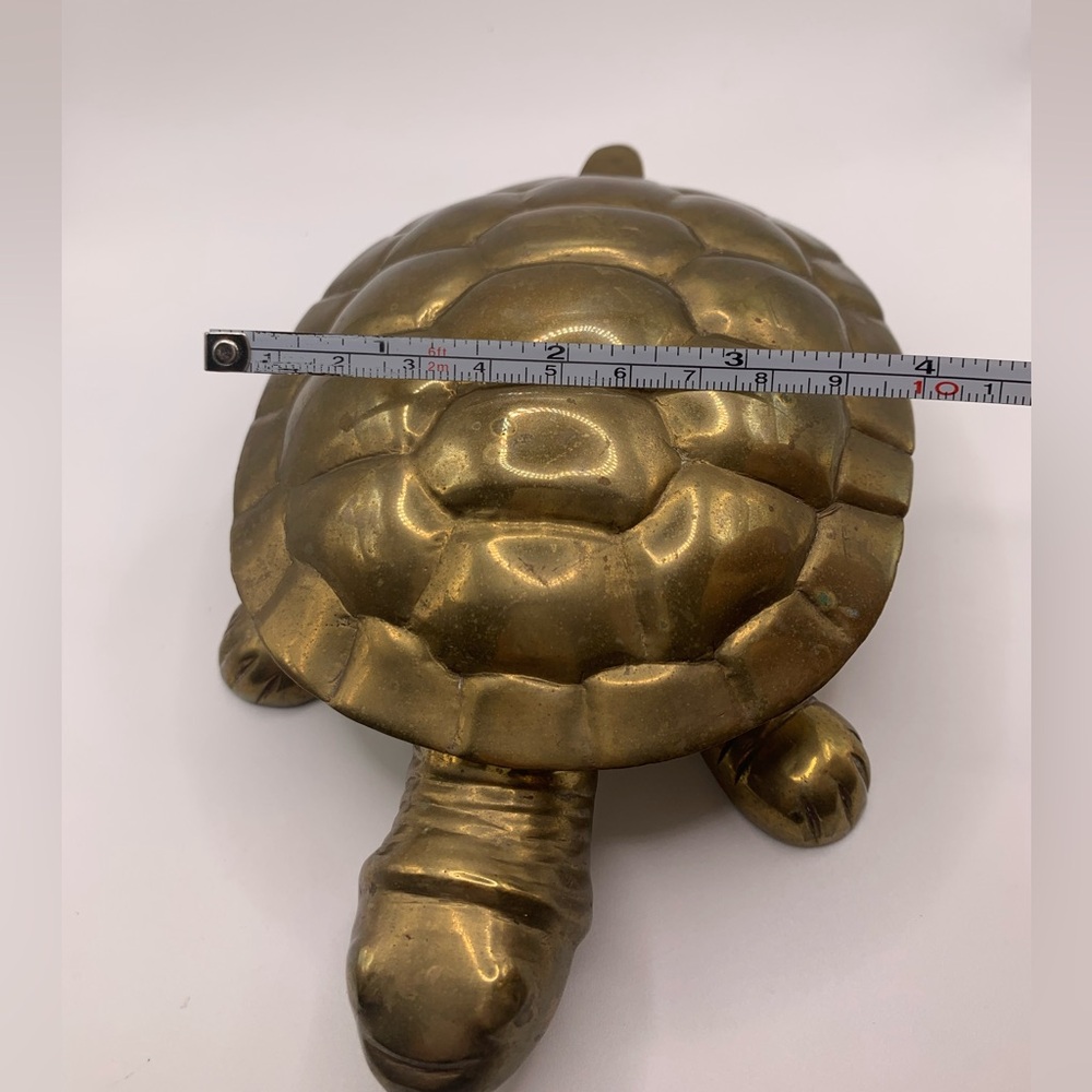 Vintage brass turtle trinket box hinged lid - Picture 6 of 6